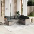 Set canapele de grădină cu perne, 7 piese, negru, poliratan GartenMobel Dekor