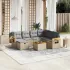 Set canapele de grădină, 8 piese, cu perne, bej, poliratan GartenMobel Dekor