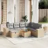Set canapele de grădină, 8 piese, cu perne, bej, poliratan GartenMobel Dekor