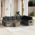 Set canapele de grădină, 9 piese, cu perne, gri, poliratan GartenMobel Dekor