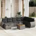 Set canapele de grădină, 9 piese, cu perne, gri, poliratan GartenMobel Dekor