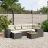 Set canapele de grădină, 7 piese, cu perne, gri, poliratan GartenMobel Dekor