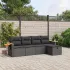 Set canapele de grădină, 6 piese, cu perne, bej, poliratan GartenMobel Dekor