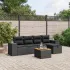 Set canapele de grădină, 6 piese, cu perne, bej, poliratan GartenMobel Dekor