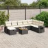 Set canapele de grădină, 9 piese, cu perne, gri, poliratan GartenMobel Dekor