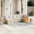 Set canapele de grădină, 7 piese, cu perne, bej, poliratan GartenMobel Dekor