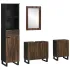 Set de mobilier pentru baie cu sertar 4 pcs Maro Lemn compozit GartenMobel Dekor
