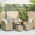 Set mobilier de grădină cu perne, 6 piese, negru, poliratan GartenMobel Dekor