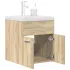 Dulap pentru chiuvetă de baie, lavoar încorporat, stejar sonoma GartenMobel Dekor
