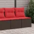 Set mobilier de grădină cu perne, 2 piese poliratan/lemn acacia GartenMobel Dekor