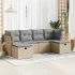 Set mobilier grădină cu perne, 6 piese, gri, poliratan GartenMobel Dekor