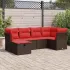 Set canapele de grădină cu perne, 7 piese, maro, poliratan GartenMobel Dekor