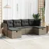 Set mobilier grădină cu perne, 6 piese, gri, poliratan GartenMobel Dekor