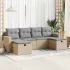Set mobilier grădină cu perne, 6 piese, gri, poliratan GartenMobel Dekor