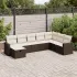 Set canapele de grădină cu perne, 8 piese, maro, poliratan GartenMobel Dekor