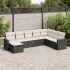 Set mobilier de grădină cu perne, 8 piese gri deschis poliratan GartenMobel Dekor
