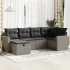 Set canapele de grădină, 7 piese, cu perne, gri, poliratan GartenMobel Dekor