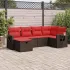 Set mobilier de grădină cu perne, 6 piese, negru, poliratan GartenMobel Dekor