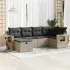 Set mobilier de grădină cu perne, 6 piese, negru, poliratan GartenMobel Dekor