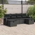 Set mobilier de grădină cu perne, 6 piese, negru, poliratan GartenMobel Dekor