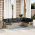 Set mobilier de grădină cu perne, 9 piese, negru, poliratan GartenMobel Dekor