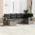 Set mobilier de grădină cu perne, 6 piese, negru, poliratan GartenMobel Dekor