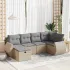 Set canapele de grădină, 7 piese, cu perne, bej, poliratan GartenMobel Dekor