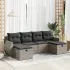 Set canapele de grădină cu perne, 6 piese, bej, poliratan GartenMobel Dekor