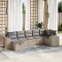 Set canapele de grădină, 8 piese, cu perne, bej, poliratan GartenMobel Dekor