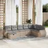 Set canapele de grădină, 9 piese, cu perne, gri, poliratan GartenMobel Dekor