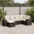 Set mobilier de grădină cu perne, 6 piese, negru, poliratan GartenMobel Dekor