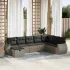 Set canapele de grădină, 9 piese, cu perne, gri, poliratan GartenMobel Dekor