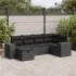 Set mobilier de grădină cu perne, 6 piese, negru, poliratan GartenMobel Dekor