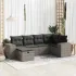 Set canapele de grădină, 7 piese, cu perne, bej, poliratan GartenMobel Dekor
