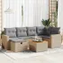 Set canapele de grădină, 7 piese, cu perne, gri, poliratan GartenMobel Dekor
