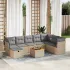 Set canapele de grădină, 9 piese, cu perne, gri, poliratan GartenMobel Dekor