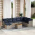 Set mobilier de grădină cu perne, 9 piese, negru, poliratan GartenMobel Dekor