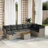 Set canapele de grădină, 9 piese, cu perne, gri, poliratan GartenMobel Dekor