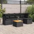 Set mobilier de grădină cu perne, 6 piese, negru, poliratan GartenMobel Dekor