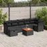 Set mobilier de grădină cu perne, 8 piese, negru, poliratan GartenMobel Dekor