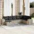 Set mobilier de grădină cu perne, 8 piese gri deschis poliratan GartenMobel Dekor