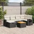 Set canapele de grădină, 7 piese, cu perne, gri, poliratan GartenMobel Dekor