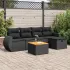 Set mobilier de grădină cu perne, 6 piese, negru, poliratan GartenMobel Dekor