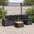 Set mobilier de grădină cu perne, 6 piese, negru, poliratan GartenMobel Dekor
