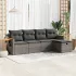 Set canapele de grădină cu perne, 5 piese, bej, poliratan GartenMobel Dekor