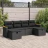 Set mobilier de grădină cu perne, 6 piese, negru, poliratan GartenMobel Dekor