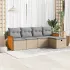 Set canapele de grădină cu perne, 5 piese, bej, poliratan GartenMobel Dekor