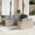 Set canapele de grădină cu perne, 11 piese, gri, poliratan GartenMobel Dekor