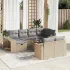 Set canapele de grădină cu perne, 11 piese, bej, poliratan GartenMobel Dekor
