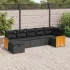 Set mobilier de grădină cu perne, 8 piese, negru, poliratan GartenMobel Dekor